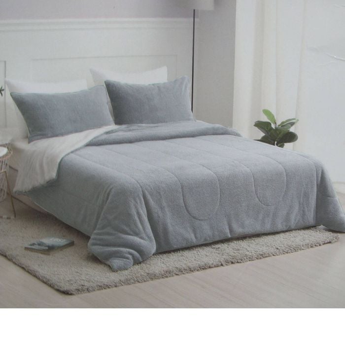 Bloomington Nolan Silver 4 Piece Comforter Set Queen
