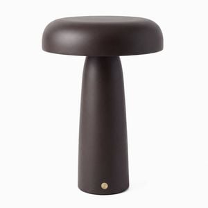 Desky Mushroom Cordless Desk Lamp - Stained Walnut