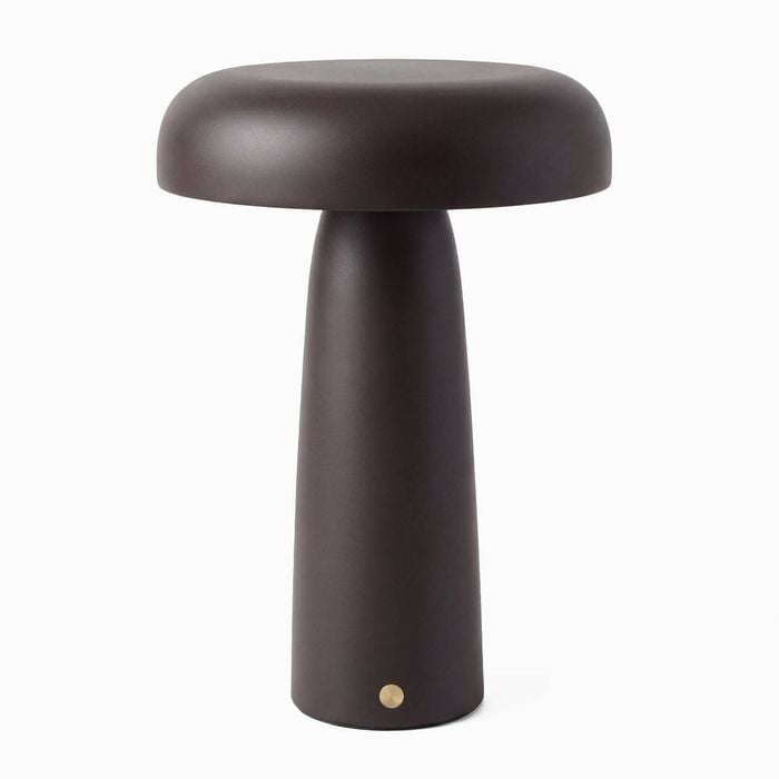 Desky Mushroom Cordless Desk Lamp - Stained Walnut