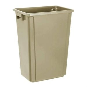 Jantex Slim Bin Space Saving Waste Management Beige 60ltr Commercial Kitchen Trash Can