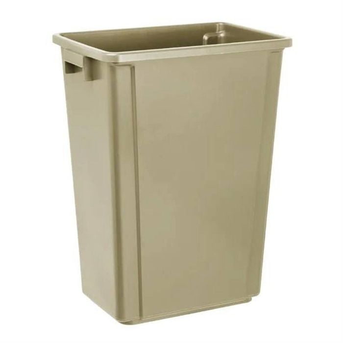 Jantex Slim Bin Space Saving Waste Management Beige 60ltr Commercial Kitchen Trash Can