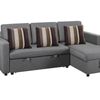 Corey Pull Out Sofa Bed with Pillows - Grey