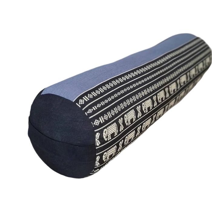Handmade Round Yoga Bolster Block - Organic Kapok Filled Meditation Cushion for Back Support and Shavasana