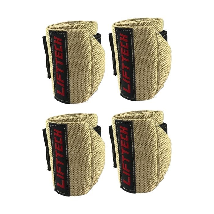 2x 2pc Lift-tech Comp Elastic Support Wrist Wrap Skin 18in W/ Thumb Loop