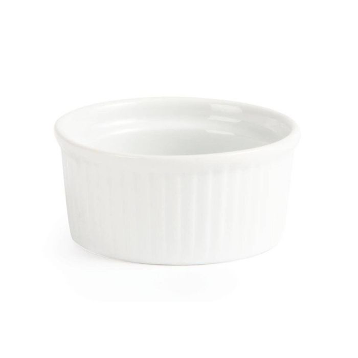 Olympia Whiteware Ramekins Round Ceramic 80mm 12 Pack Oven To Tableware