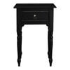 Centrum Furniture Huntely 1-Drawer Turn Leg Side Table - Black
