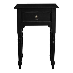 Centrum Furniture Huntely 1-Drawer Turn Leg Side Table - Black