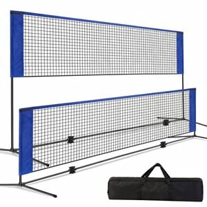 Advwin 4.2m Portable Badminton Net & Pickleball Net - Height Adjustable (91.5cm-155cm) , for Junior Volleyball & Tennis
