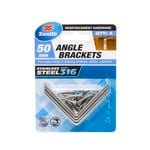 Zenith 50mm Stainless Steel Angle Bracket - 4 Pack