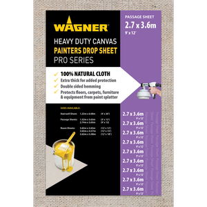 Wagner 3.65 x 2.74m Heavy Duty Canvas Drop Sheet