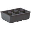 Avanti Silicone 6-Cup King Square Ice Cube Tray Mould Maker Freezer Charcoal