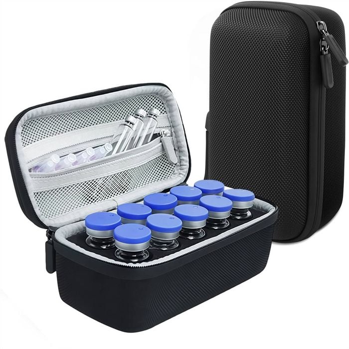 Catzon 10 Slots Insulin Vial Protector Case Insulin Organizer Bag for Diabetics 10ml Vials