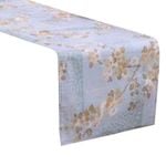 CottonMore 100% Cotton Sateen Dining Table Runner 190x31cm Light Blue