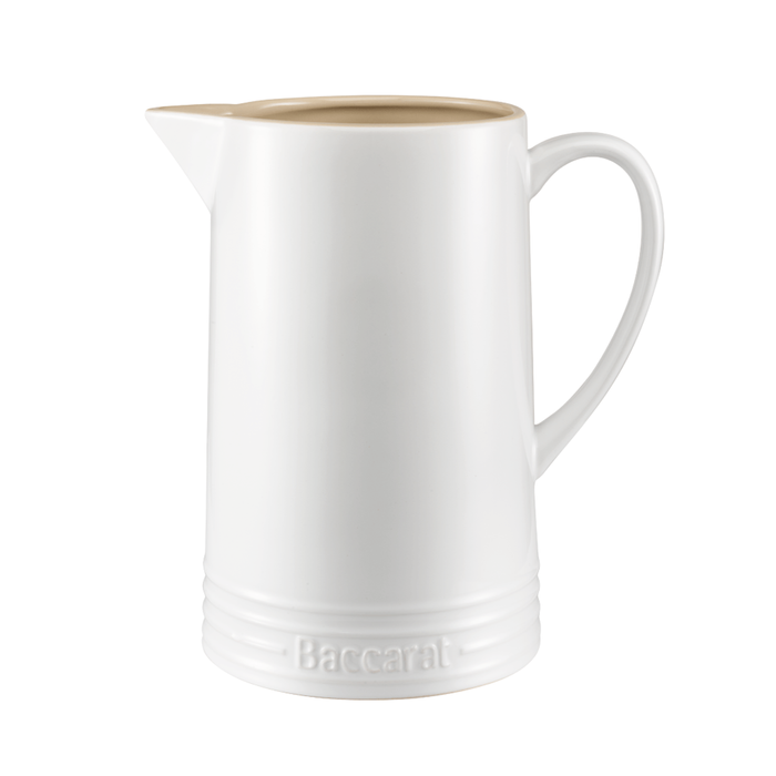 Baccarat Le Connoisseur Stoneware Jug 1.5l 12.5x12.5x19.8cm White