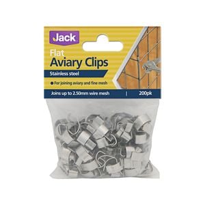 Jack Mesh Accessory Flat Aviary Clips - 200 Pack