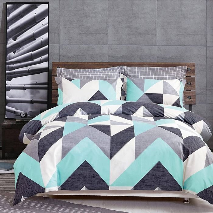 Gioia Casa 100% Cotton Modern Reversible Printed Quilt Cover Set - Queen