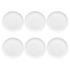 6PK Ecology 15cm Canvas Cake Plate Coupe Sweets Platter Tableware - White