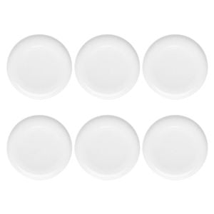 6PK Ecology 15cm Canvas Cake Plate Coupe Sweets Platter Tableware - White