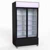 Thermaster 1000l Two Sliding Glass Door Colourbond Upright Drink Fridge Black  - Commercial Drink Fridges (lg-1000sdbp)