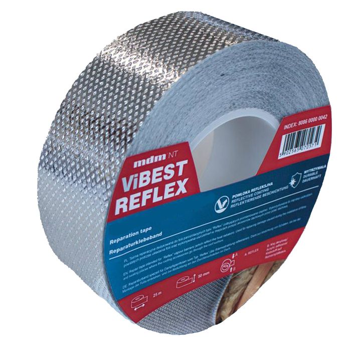 Vibest 50mm x 25m Aluminium Foil Sealing Tape Reflex Foil Tape