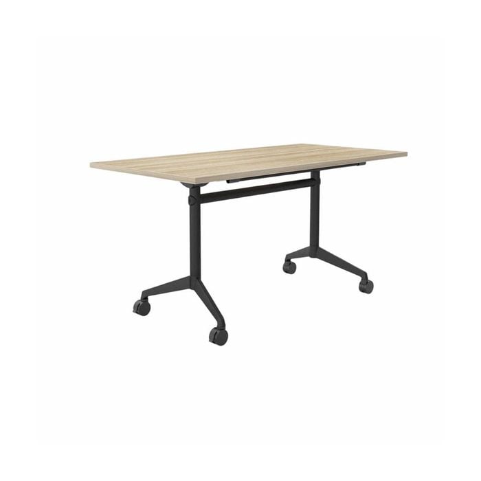 Olg Modulus Flip Table Full Black Frame New Oak Ravine Top L1500mm X W600mm
