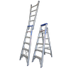 Indalex 1.8 - 3.2m 180kg Pro Series Industrial Aluminium Dual Purpose Step Ladder