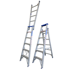 Indalex 1.8 - 3.2m 180kg Pro Series Industrial Aluminium Dual Purpose Step Ladder