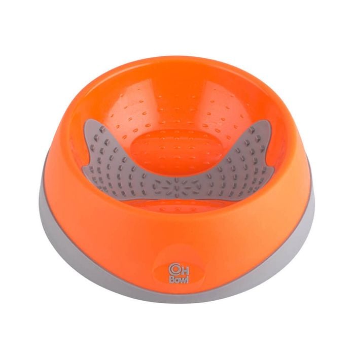 Medium (18cm) Orange OH Bowl for Dogs & Puppies Oral Health