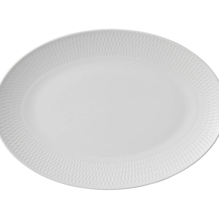 Maxwell And Williams Oval Diamond Serving Platter Porcelain 36x25cm Gift Boxed