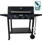 Jumbuck 4 Burner Portland Hooded Gas BBQ