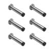 Schlage 85mm Brushed Satin Chrome Round Wall Mounted Door Stop - 6 Pack