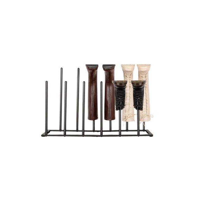 Tall Boot Rack Organizer - Sturdy Metal Storage for 6 Pairs of Boots