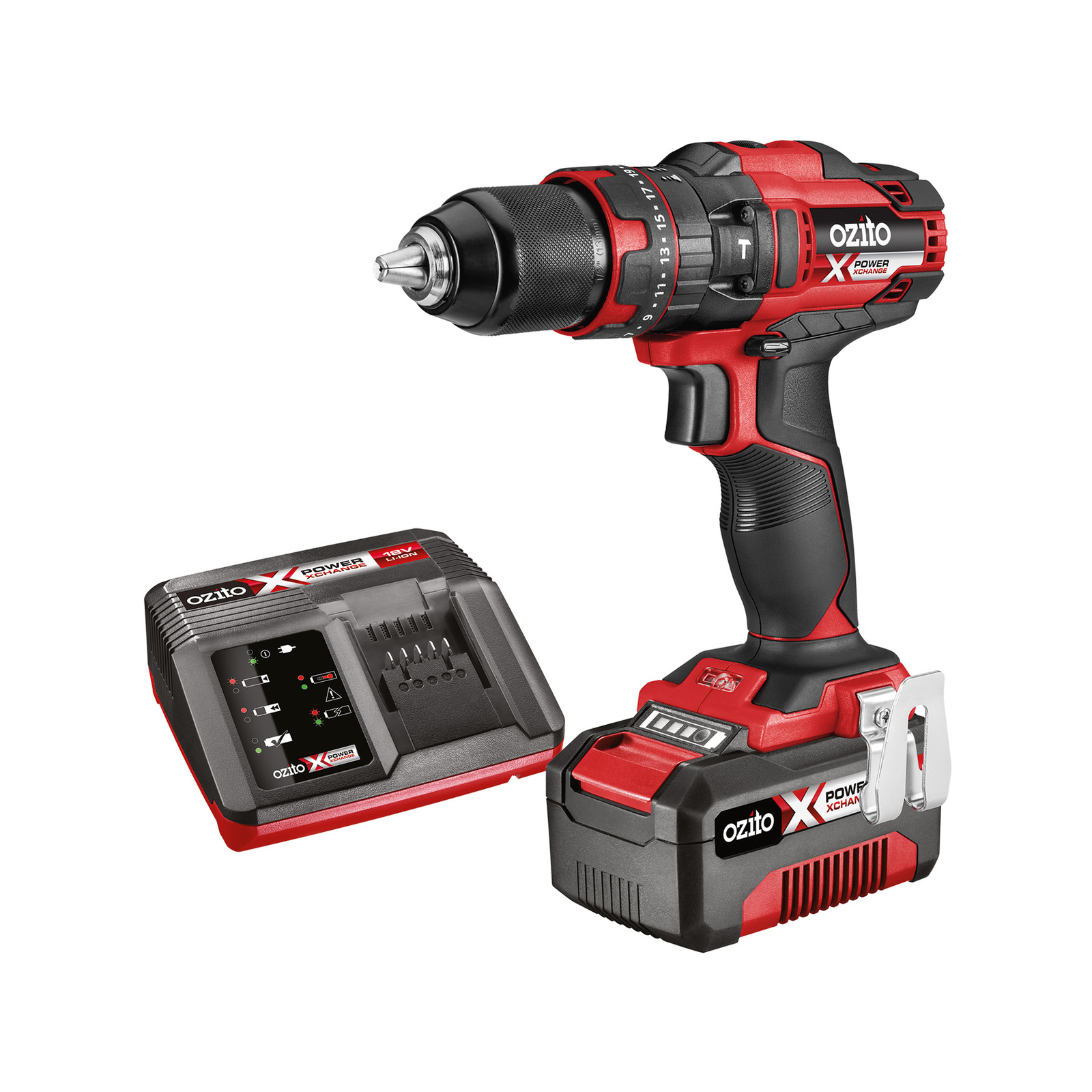 Ozito PXC 18V Cordless Hammer Drill Kit Bunnings Australia