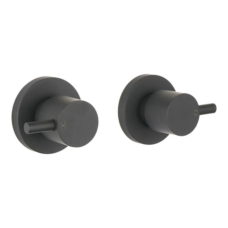 Black Matte Resonance 1/4 Turn Pin Lever Wall Top Assembly