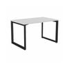 Olg Anvil Single Black Frame White Top Office Desk L1200mm X W600mm