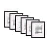 6PK Braz Venice Image Photo Document Display Frame 20x25cm Black