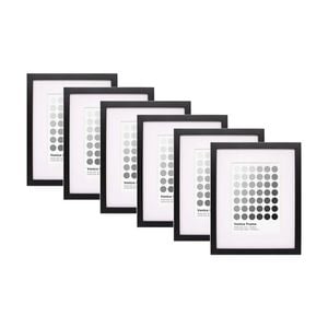 6PK Braz Venice Image Photo Document Display Frame 20x25cm Black