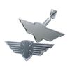 Cal Custom Iron Wing Rear View Interior Mirror Polished Aluminium