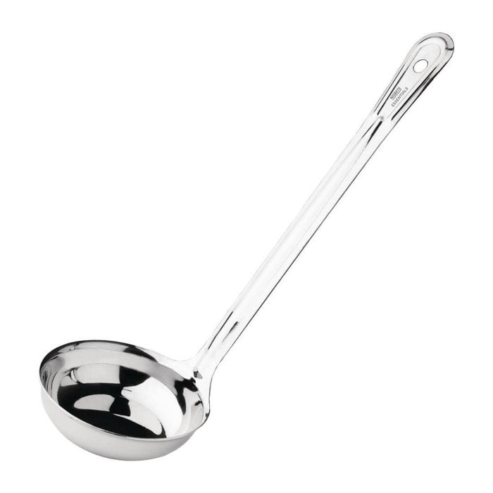 Nisbets Essentials Plain Ladle Stainless Steel 120ml 11.5'' Commercial Kitchen Utensil