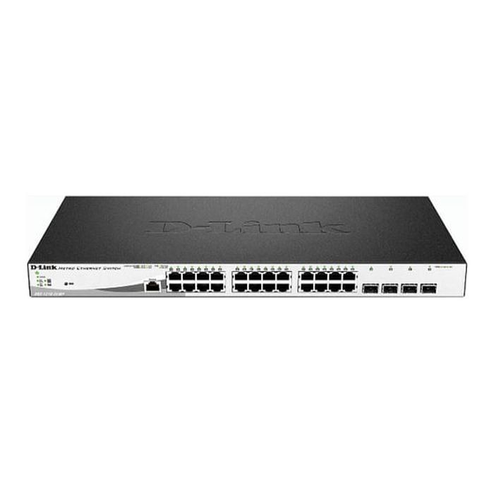 D-Link DGS-1210-28MP 28-Port Gigabit WebSmart PoE Switch With 24 RJ45 And 4 SFP Ports