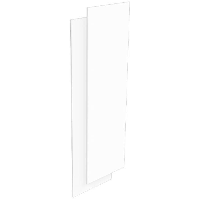 Lugna 2048 x 600 x 16mm White End Panel 2 Pack