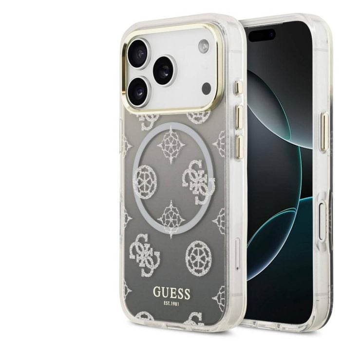 Guess Peony Gradient Glitter Edition for iPhone 17 Pro Max - Grey