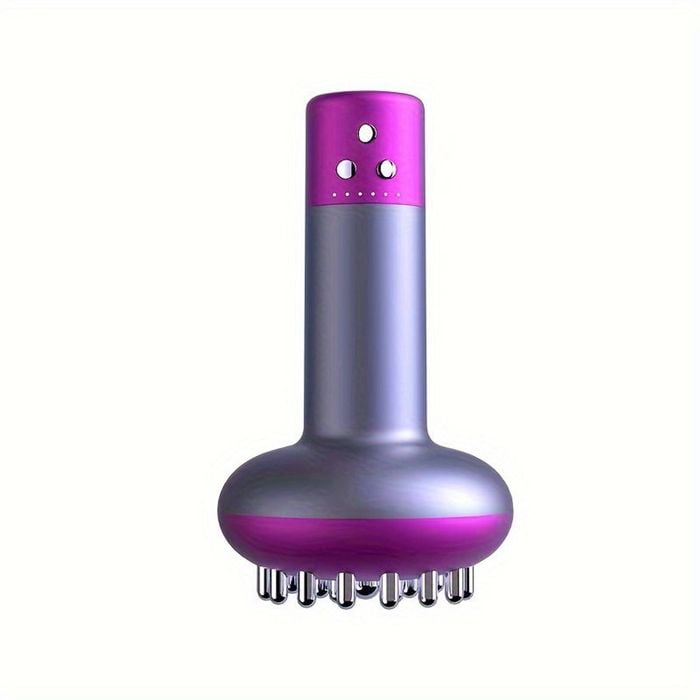 NNETM Heated Metal Back Massager - Handheld Smart Brush(Purple)