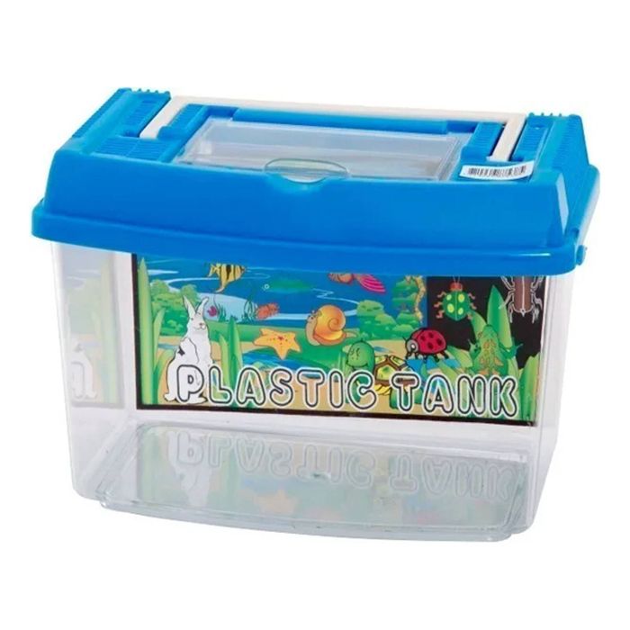 Plastic Fish/Bug/Insect Aquarium Container Large 30cm 9.5L w/Lid Assorted