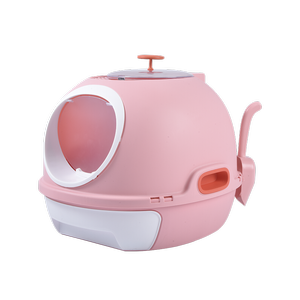 Yes4pets Hooded Cat Toilet Litter Box Tray House With Drawer & Scoop Pink