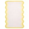 Loopsie-370cm X 270cm-turi Tonal Yellow And Cream Scalloped Washable Rug