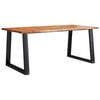 vidaXL Dining Table Kitchen Dining Room Table with Live Edge