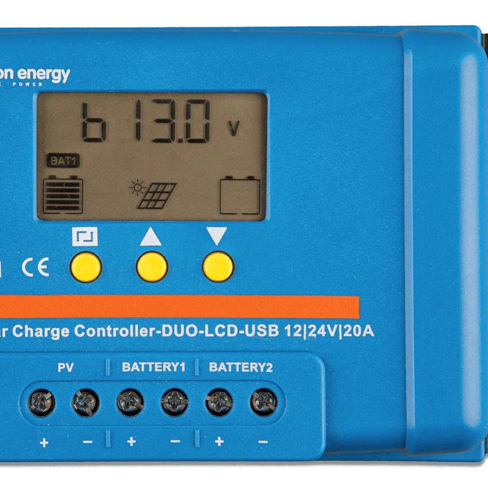 Victron 12/24V 20A BlueSolar PWM-LCD&USB (DUO Dual Battery) Solar Charge Controller
