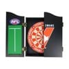 AFL Dartboard and Cabinet Set Sydney Swans Team Design Black Finish