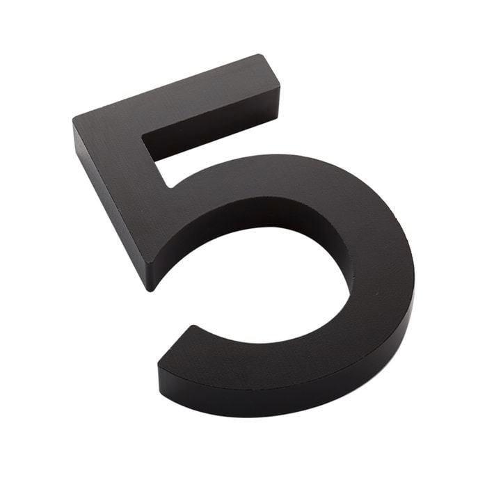 Sandleford 100mm Black Edge House Number 5